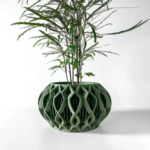 The Octa Planter Pot with Drainage Tray | Modern & Unique Home Decor- 0137
