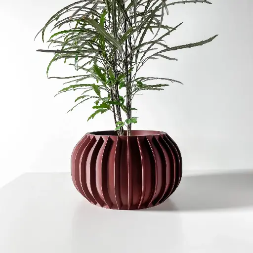 The Sora Planter Pot with Drainage Tray | Modern & Unique Home Decor - 0002